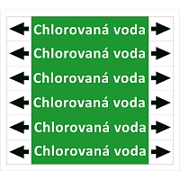 Značení potrubí ISO 20560, chlorovaná voda